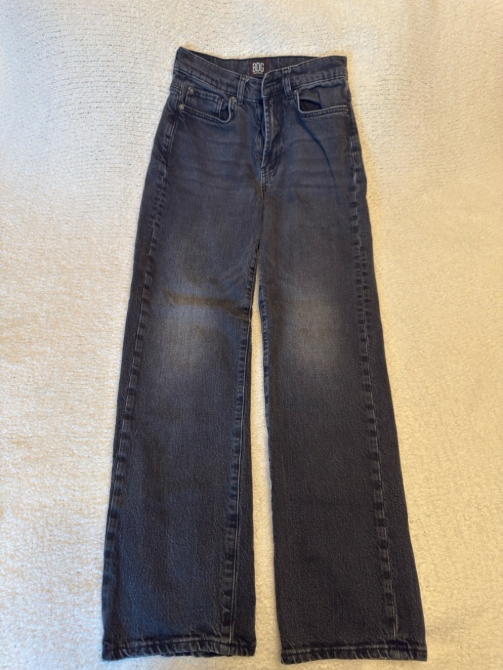 BDG Wide Leg High-Rise Jeans in Washed Black